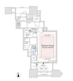 ドゥ・トゥール 45階 間取り図