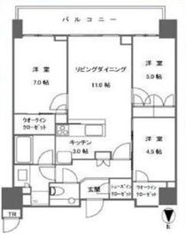 ザ・パークハウス晴海タワーズ ティアロレジデンス 3階 間取り図