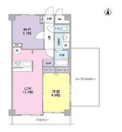 ボヌール都立大学弐番館 203 間取り図