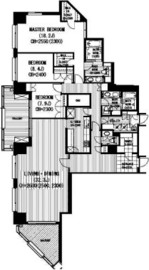 元麻布ヒルズ フォレストタワー 23階 間取り図