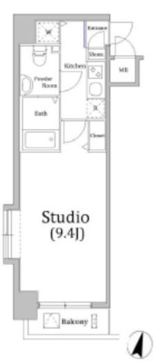グランド・ガーラ西麻布 4階 間取り図
