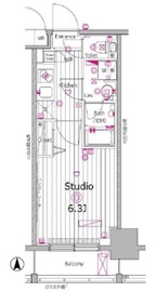 ガーラ・プレシャス渋谷六本木通り 8階 間取り図