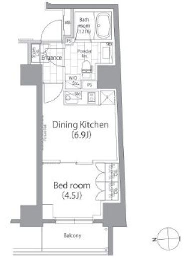 パークハビオ元浅草 203 間取り図