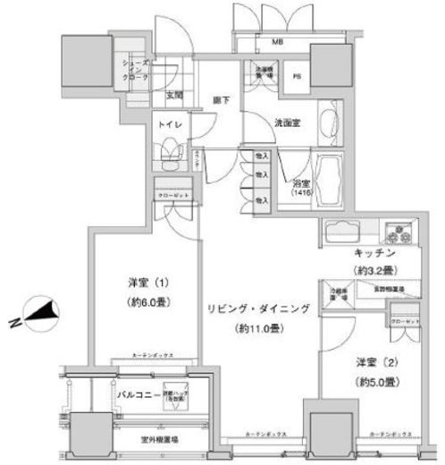 ウエストパークタワー池袋 603 間取り図