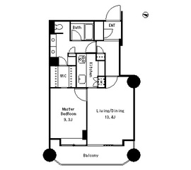 赤坂溜池タワーレジデンス 2111 間取り図