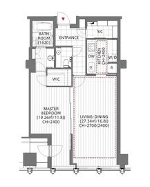 平河町森タワーレジデンス 16階 間取り図