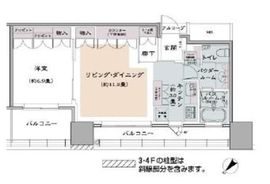 カテリーナ三田タワースイート イーストアーク 18階 間取り図