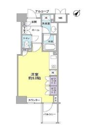 クオリア銀座 9階 間取り図