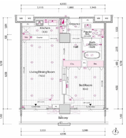 レグノ・セレーノ 15階 間取り図