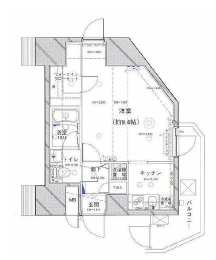 パレステュディオ六本木 14階 間取り図