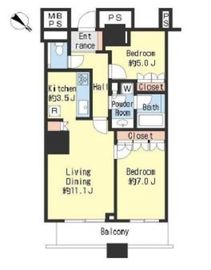 ザ・東京タワーズ シータワー 47階 間取り図