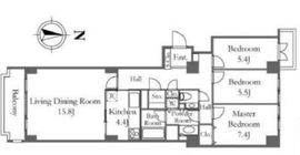 広尾ガーデンヒルズ 4階 間取り図