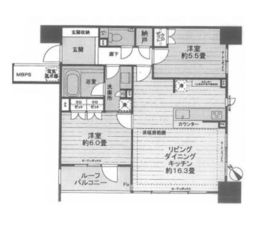 ライオンズシティ東京タイムズプレイス 4階 間取り図