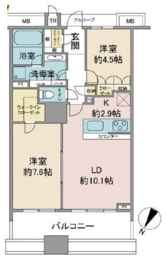 ブリリアマーレ有明 24階 間取り図