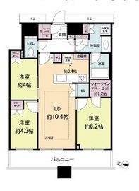 勝どきザ・タワー 8階 間取り図