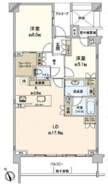 ザ・パークハウス大崎 2階 間取り図