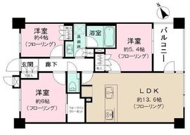 プレシス市谷台町坂 6階 間取り図