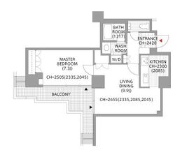 六本木ファーストプラザ 19階 間取り図