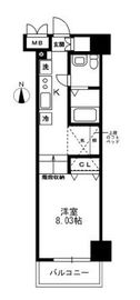 レジディア上野御徒町 404 間取り図