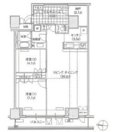 ブリリアイスト東雲キャナルコート 506 間取り図