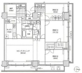 ブリリアイスト東雲キャナルコート 830 間取り図