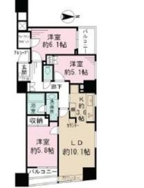 上野アインスタワー 9階 間取り図