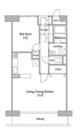 プラザ勝どき 322 間取り図