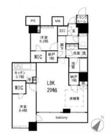 勝どきザ・タワー 47階 間取り図