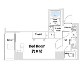 ラフィール八丁堀 7F1 間取り図