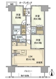 ブリリア辰巳キャナルテラス 12階 間取り図