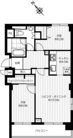 グラマシー恵比寿 404 間取り図