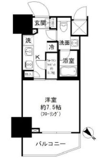 パークリュクス白金高輪 3階 間取り図