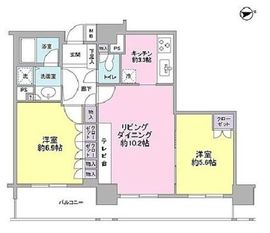 代々木公園パークホームズ 2階 間取り図