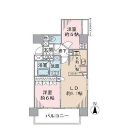 藤和シティホームズ台東御徒町ウェルブライト 6階 間取り図