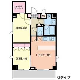 エスティメゾン代沢 308 間取り図