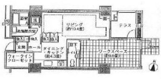 シティコート目黒 4-101 間取り図