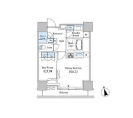 パルテール目黒青葉台 404 間取り図