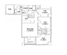 東急ドエルアルス白金長者丸 4階 間取り図