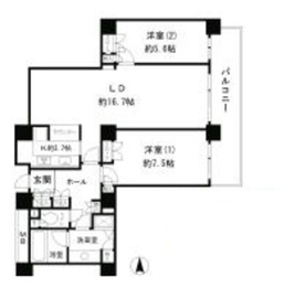 リバーポイントタワー 2602 間取り図