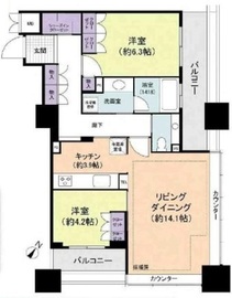 オリゾンマーレ 12階 間取り図