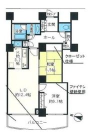 ザ・ガーデンタワーズ サンセットタワー 23階 間取り図