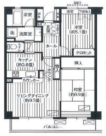 代々木カサグランデ 309 間取り図