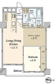 高輪グランドパームス 2階 間取り図