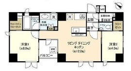 グリーンパーク東日本橋リバーテラス 5階 間取り図