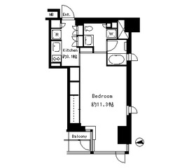 レジデンス白金パークフロント 504 間取り図