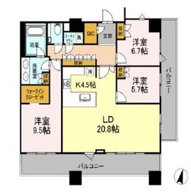 テラス渋谷美竹 16階 間取り図