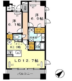 ロイヤルパークス豊洲 609 間取り図