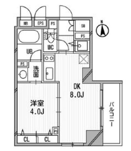 クリオ三田ラ・モード 204 間取り図
