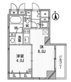 クリオ三田ラ・モード 204 間取り図