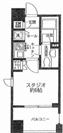 レジディア市ヶ谷 801 間取り図